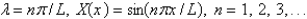 <strong>The solution of the eigenvalue problem from the previous problem is</strong> A) B) C) D) E)
