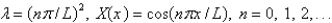<strong>The solution of the eigenvalue problem from the previous problem is</strong> A) B) C) D) E)