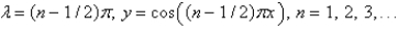 <strong>The solution of the eigenvalue problem is</strong> A) B) C) D) E)