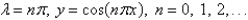 <strong>The solution of the eigenvalue problem is</strong> A) B) C) D) E)