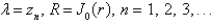 <strong>The solution of the eigenvalue problem is bounded, is </strong> A) B) C) D) E)