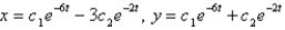 <strong>The solution of the system is</strong> A) B) C) D) E)