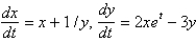 <strong>Which of the following systems are linear? Select all that apply.</strong> A) B) C) D) E)