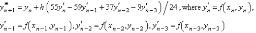 <strong>The Adams-Bashforth formula for finding the solution of is</strong> A) B) C) D) E) none of the above
