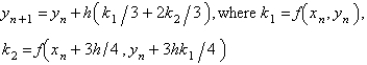 <strong>Which of the following are second order Runge-Kutta methods for the solution of ? Select all that apply.</strong> A) B) C) D) E)