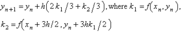 <strong>Which of the following are second order Runge-Kutta methods for the solution of ? Select all that apply.</strong> A) B) C) D) E)