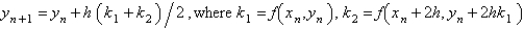 <strong>Which of the following are second order Runge-Kutta methods for the solution of ? Select all that apply.</strong> A) B) C) D) E)