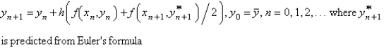 <strong>Euler's formula for solving is</strong> A) B) C) D) E)