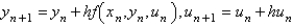 <strong>The Euler formula for solving the system is</strong> A) B) C) D) E) none of the above