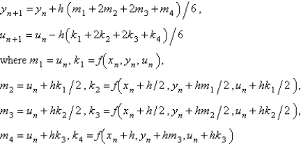 <strong>The fourth order Runge-Kutta method for solving is</strong> A) B) C) D) E)