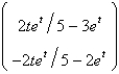 <strong>The particular solution of is</strong> A) B) C) D) E) none of the above