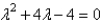 <strong>The characteristic equation of is</strong> A) B) C) D) E)