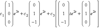 <strong>Let A be the matrix of the previous two problems. The solution of is</strong> A) B) C) D) E)