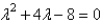 <strong>The characteristic equation of is</strong> A) B) C) D) E)
