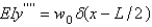 <strong>A uniform beam of length L has a concentrated load, , at . It is embedded at the left end and simply supported at the right end. If is the vertical deflection, then the correct differential equation for y, is</strong> A) B) C) D) E)