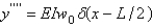 <strong>A uniform beam of length L has a concentrated load, , at . It is embedded at the left end and simply supported at the right end. If is the vertical deflection, then the correct differential equation for y, is</strong> A) B) C) D) E)
