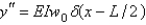 <strong>A uniform beam of length L has a concentrated load, , at . It is embedded at the left end and simply supported at the right end. If is the vertical deflection, then the correct differential equation for y, is</strong> A) B) C) D) E)