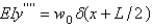 <strong>A uniform beam of length L has a concentrated load, , at . It is embedded at the left end and simply supported at the right end. If is the vertical deflection, then the correct differential equation for y, is</strong> A) B) C) D) E)