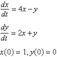 <strong>When the Laplace transform is applied to the system the resulting transformed system is</strong> A) B) C) D) E)
