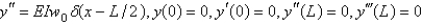 <strong>A uniform beam of length L has a concentrated load, , at . It is embedded at the left end and free at the right end. The correct initial value problem for the vertical deflection, , at a distance x from the embedded end is</strong> A) B) C) D) E)