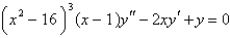 <strong>For the equation , the point is</strong> A) an ordinary point B) a regular singular point C) an irregular singular point D) a special point E) none of the above