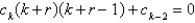 <strong>The recurrence relation for the differential equation is</strong> A) B) C) D) E)