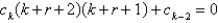 <strong>The recurrence relation for the differential equation is</strong> A) B) C) D) E)