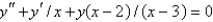 <strong>The singular points of the differential equation are</strong> A) none B) 0 C) 0, 2 D) 0, 3 E) 0, 2, 3