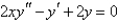 <strong>The indicial equation for the differential equation is</strong> A) B) C) D) E)