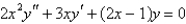 <strong>Consider the differential equation The indicial equation is . The recurrence relation is . A series solution corresponding to the indicial root is , where</strong> A) B) C) D) E)