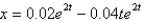 <strong>If the mass in the previous problem is pulled down two centimeters and released, the solution for the position is</strong> A) B) C) D) E)