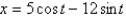 <strong>The solution of a vibrating spring problem is . The amplitude is</strong> A) 1 B) C) 7 D) 13 E) 60