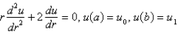 <strong>The boundary value problem is a model for the temperature distribution between two concentric spheres of radii and , with .The solution of this problem is</strong> A) B) C) D) E) none of the above