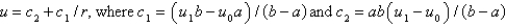 <strong>The boundary value problem is a model for the temperature distribution between two concentric spheres of radii and , with .The solution of this problem is</strong> A) B) C) D) E) none of the above