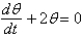 <strong>A pendulum of length 16 feet hangs from the ceiling. Let represent the gravitational acceleration. The correct linearized differential equation for the angle, , that the swinging pendulum makes with the vertical is</strong> A) B) C) D) E)