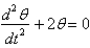 <strong>A pendulum of length 16 feet hangs from the ceiling. Let represent the gravitational acceleration. The correct linearized differential equation for the angle, , that the swinging pendulum makes with the vertical is</strong> A) B) C) D) E)