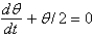 <strong>A pendulum of length 16 feet hangs from the ceiling. Let represent the gravitational acceleration. The correct linearized differential equation for the angle, , that the swinging pendulum makes with the vertical is</strong> A) B) C) D) E)