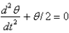 <strong>A pendulum of length 16 feet hangs from the ceiling. Let represent the gravitational acceleration. The correct linearized differential equation for the angle, , that the swinging pendulum makes with the vertical is</strong> A) B) C) D) E)