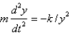 <strong>A rocket is launched vertically upward with a speed . Take the upward direction as positive and let the mass be m. Assume that the only force acting on the rocket is gravity, which is inversely proportional to the square of the distance from the center of the earth. Let be the distance from the center of the earth at time, . the correct differential equation for the position of the rocket is</strong> A) B) C) D) E) none of the above