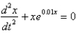<strong>The differential equation is a model for an undamped spring-mass system with a nonlinear restoring force. The initial conditions are , . The solution of the linearized system is</strong> A) B) C) D) E)