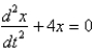 <strong>In the previous two problems, the correct differential equation for the position, , of the mass at a function of time, ,is</strong> A) B) C) D) E)