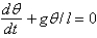 <strong>A pendulum of length hangs from the ceiling. Let represent the gravitational acceleration. The correct linearized differential equation for the angle, , that the swinging pendulum makes with the vertical is</strong> A) B) C) D) E)