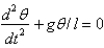 <strong>A pendulum of length hangs from the ceiling. Let represent the gravitational acceleration. The correct linearized differential equation for the angle, , that the swinging pendulum makes with the vertical is</strong> A) B) C) D) E)