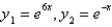 <strong>Two linearly independent solutions of the differential equation are</strong> A) B) C) D) E)