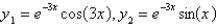 <strong>Two linearly independent solutions of the differential equation are</strong> A) B) C) D) E)