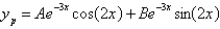 <strong>Without solving for the undetermined coefficients, the correct form of a particular solution of the differential equation is</strong> A) B) C) D) E)
