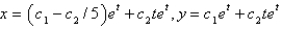 <strong>The solution of the system of differential equations is</strong> A) B) C) D) E)