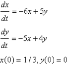 <strong>The solution of the system of differential equations is</strong> A) B) C) D) E)