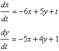 <strong>The solution of the system of differential equations is</strong> A) B) C) D) E)