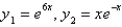 <strong>Two linearly independent solutions of the differential equation are</strong> A) B) C) D) E)